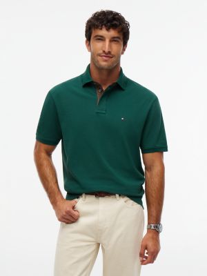 Tommy Hilfiger Men's Classic Fit Corduroy Accent Polo - Ornamental Green - M