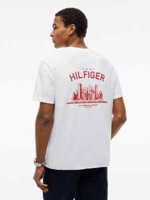 Мужская футболка Tommy Hilfiger Back NYC Skyline Graphic, цвет: Белый — фото 4