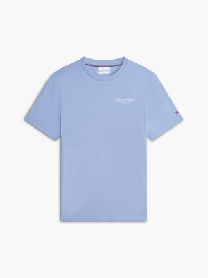 Мужская футболка Tommy Hilfiger Script Logo, цвет: Синий — фото 5