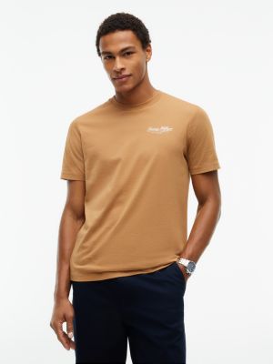Tommy Hilfiger Men's Script Logo T-Shirt - Tawny - S