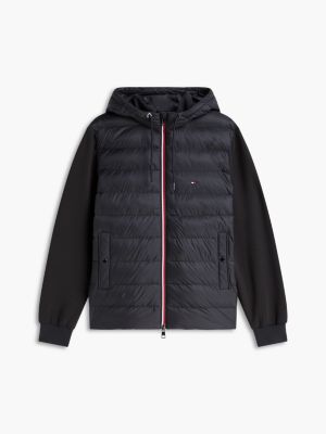Мужское худи Tommy Hilfiger TH Performance Mixed-Media Zip, цвет: Чёрный — фото 5