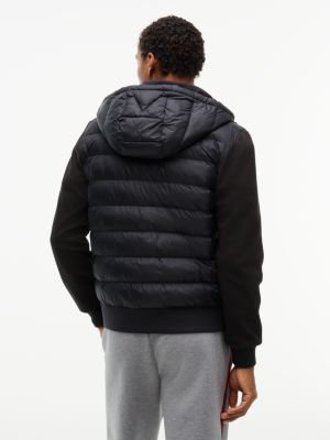 Мужское худи Tommy Hilfiger TH Performance Mixed-Media Zip, цвет: Чёрный — фото 4