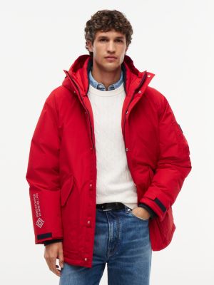 Мужская куртка Tommy Hilfiger Water-Repellent Down Parka, цвет: Красный — фото 2