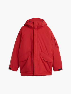 Мужская куртка Tommy Hilfiger Water-Repellent Down Parka, цвет: Красный — фото 7