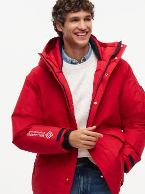 Мужская куртка Tommy Hilfiger Water-Repellent Down Parka, цвет: Красный — фото 5