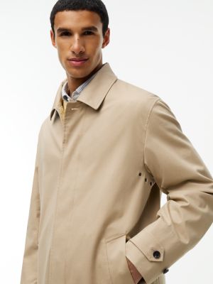 Мужское пальто Tommy Hilfiger Water-Repellent Twill Car, цвет: Хаки — фото 3