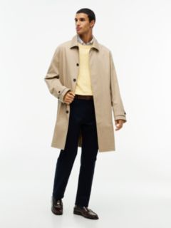 Water-Repellent Twill Car Coat — Khaki 1