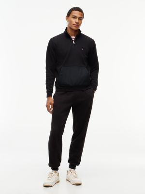 Мужская толстовка Tommy Hilfiger TH Performance Quarter-Zip, цвет: Чёрный — фото 2