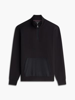 Мужская толстовка Tommy Hilfiger TH Performance Quarter-Zip, цвет: Чёрный — фото 5