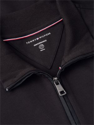 Мужская толстовка Tommy Hilfiger TH Performance Quarter-Zip, цвет: Чёрный — фото 6