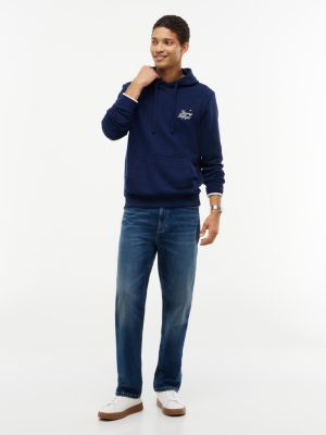 Мужское худи Tommy Hilfiger Embroidered Script Logo, цвет: Карбоновый тёмно-синий — фото 2
