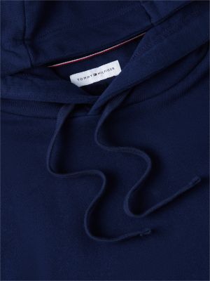 Мужское худи Tommy Hilfiger Embroidered Script Logo, цвет: Карбоновый тёмно-синий — фото 6