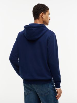 Мужское худи Tommy Hilfiger Embroidered Script Logo, цвет: Карбоновый тёмно-синий — фото 4