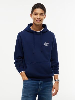 Tommy Hilfiger Men's Embroidered Script Logo Hoodie - Carbon Navy - S