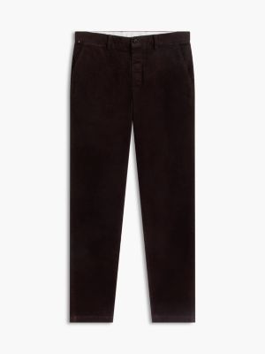 Slim Straight Corduroy Pant, Chocolate