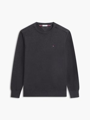 Classic Crewneck Sweater, Dark Grey Heather