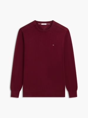 Classic Crewneck Sweater, Burgundy