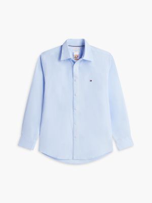 Regular Fit Brushed Cotton Shirt, Sweet Blue