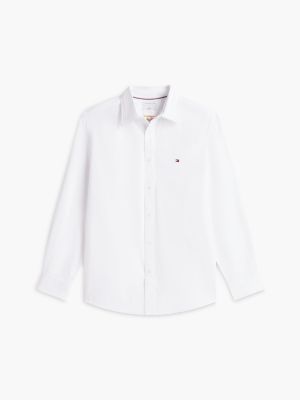 Regular Fit Brushed Cotton Shirt, White