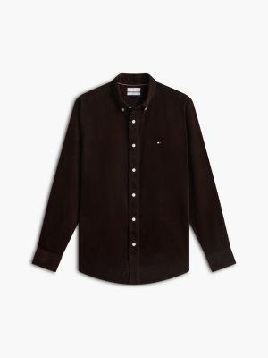 Regular Fit Corduroy Shirt, Chocolate