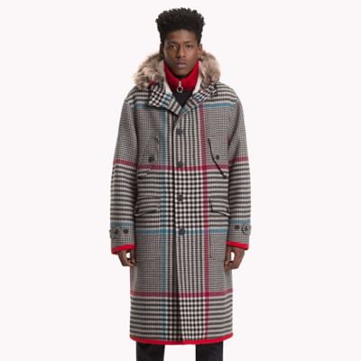 Check Hooded Long Coat | Tommy Hilfiger