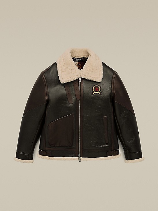 gavnlig ledsage vinge Hilfiger Collection Shearling Aviator Jacket | Tommy Hilfiger