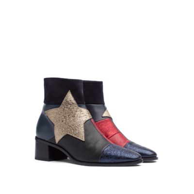 tommy hilfiger metallic chelsea boot