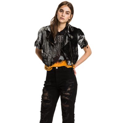 short sleeve biker jacket