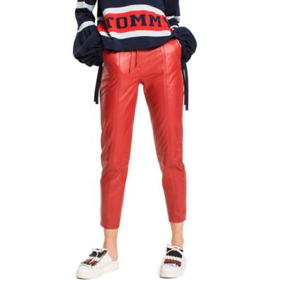 tommy hilfiger leather pants