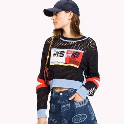 cropped tommy hilfiger sweater