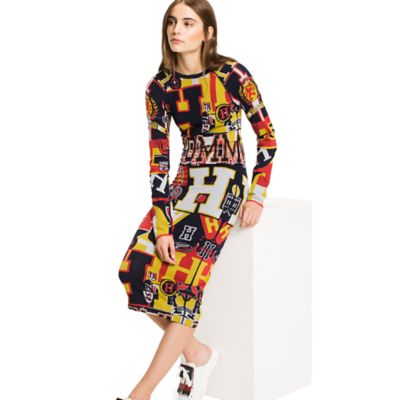 tommy hilfiger logo dress