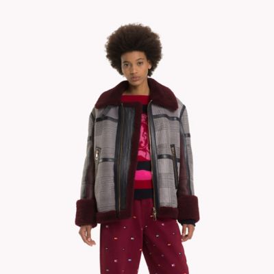 tommy hilfiger shearling aviator jacket