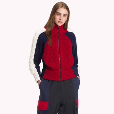 tommy hilfiger zip sweater women's