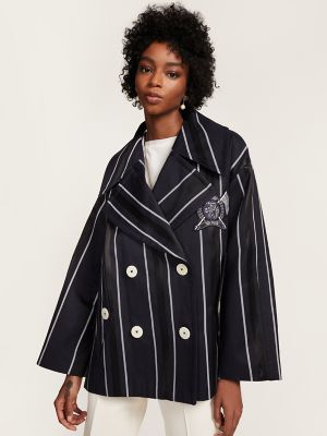 tommy hilfiger short double breasted peacoat