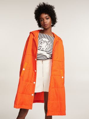 tommy hilfiger orange parka