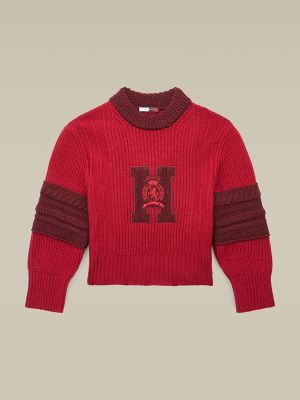 tommy hilfiger letterman sweater