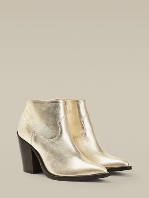 tommy hilfiger metallic boots