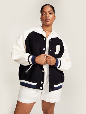 womens varsity jacket with hood