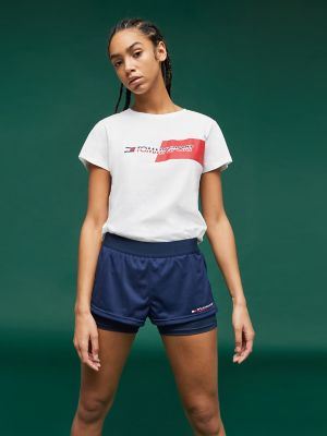 tommy hilfiger flag t shirt womens