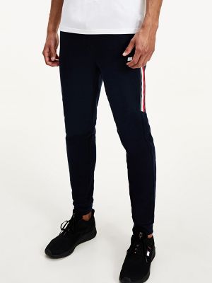 tommy hilfiger logo cuffed fleece pants