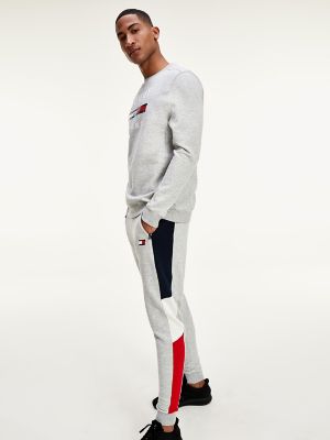 tommy hilfiger logo cuffed fleece pants