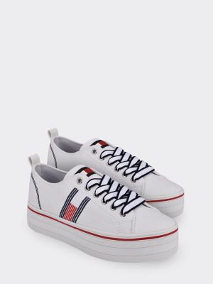 tommy hilfiger platform sneakers white