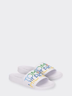 tommy hilfiger colorful slides