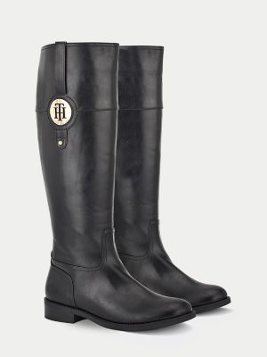 tommy hilfiger patent boots