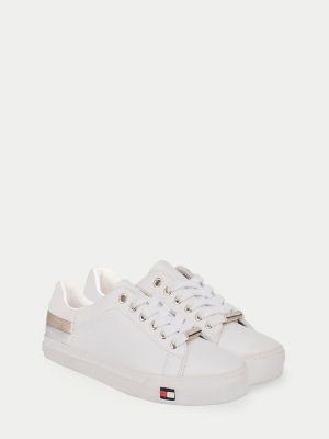 tommy hilfiger metallic sneakers