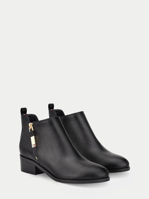 tommy hilfiger black ankle boots