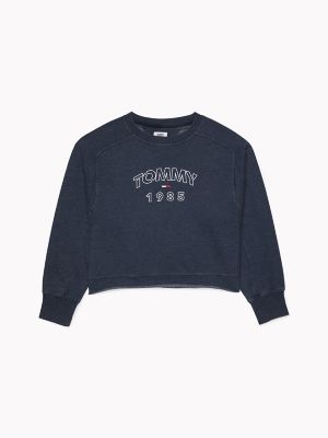 tommy hilfiger logo sweatshirt black