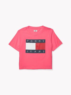tommy hilfiger pink t shirt womens