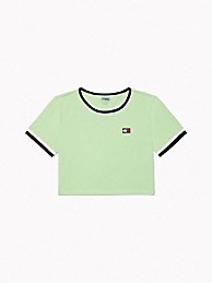 타미 진스 반팔티 TOMMY JEANS Stripe Badge Logo T-Shirt,LIGHT GREEN