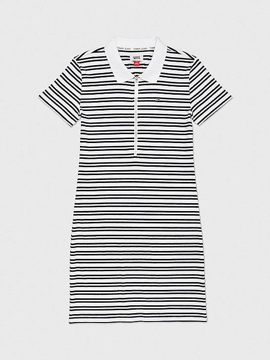 Zip Stripe Polo Dress | Tommy Hilfiger
